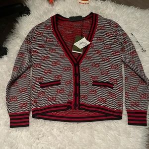 Navy/Red Gucci Cardigan